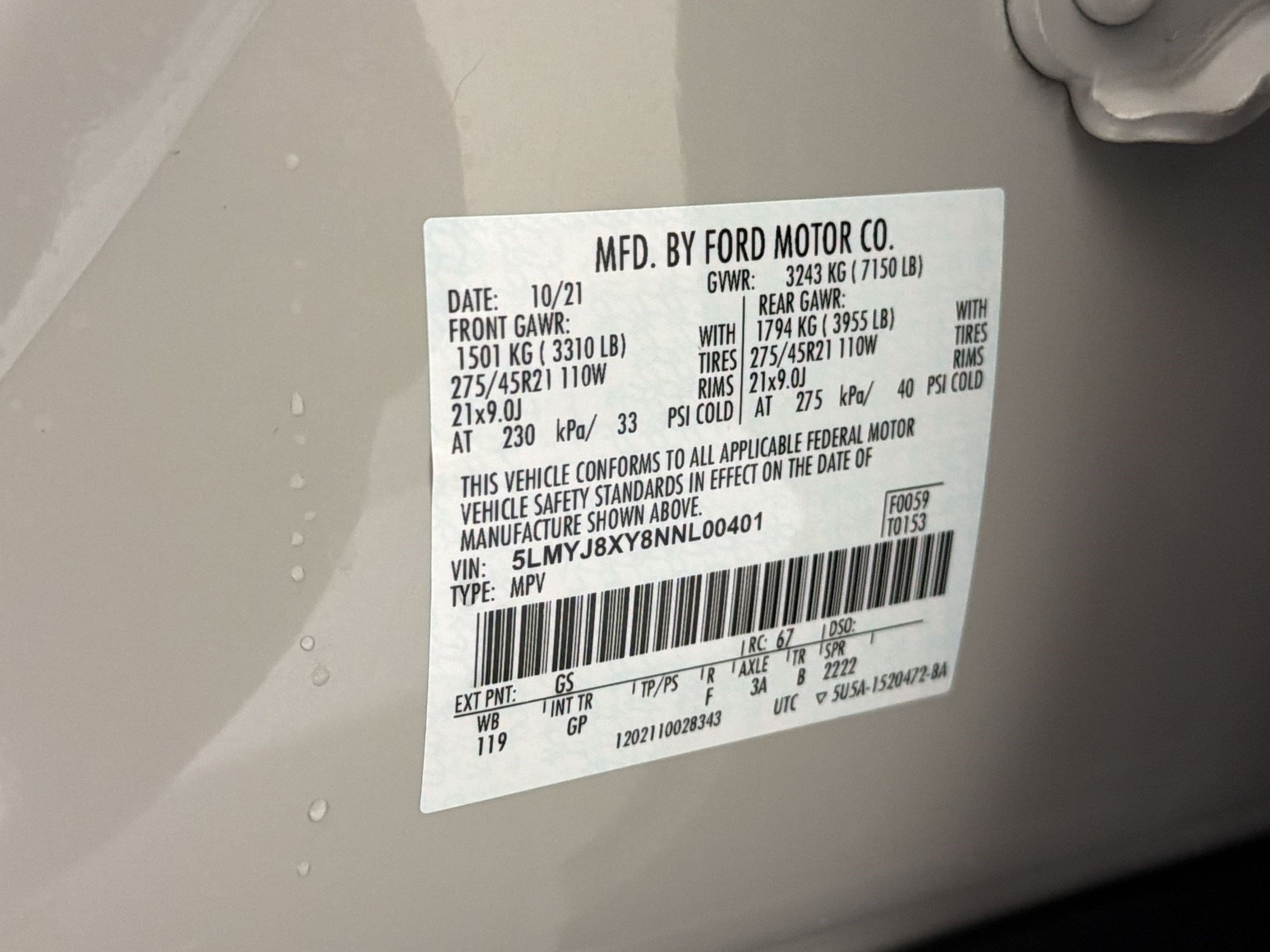 Used 2022 Lincoln Aviator Grand Touring w/ Equipment Group 301A AWD/4WD image 20
