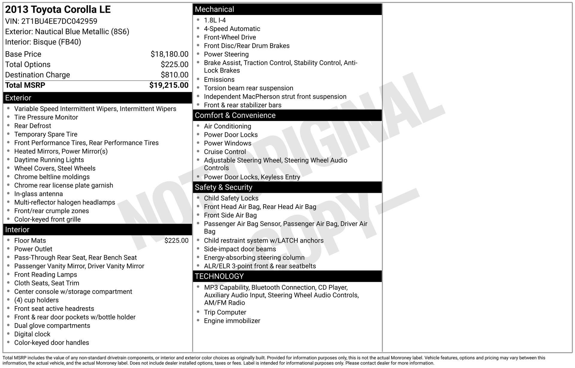 Used 2013 Toyota Corolla LE FWD image 23