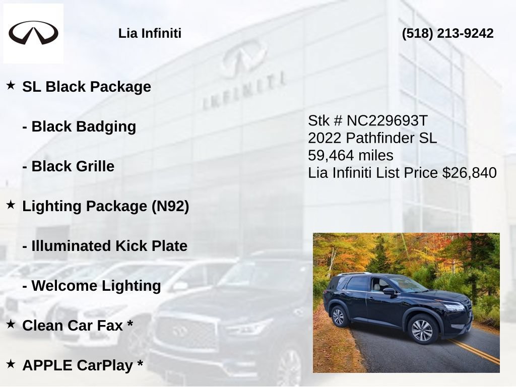 Used 2022 Nissan Pathfinder SL w/ Lighting Package (N92) AWD/4WD image 10