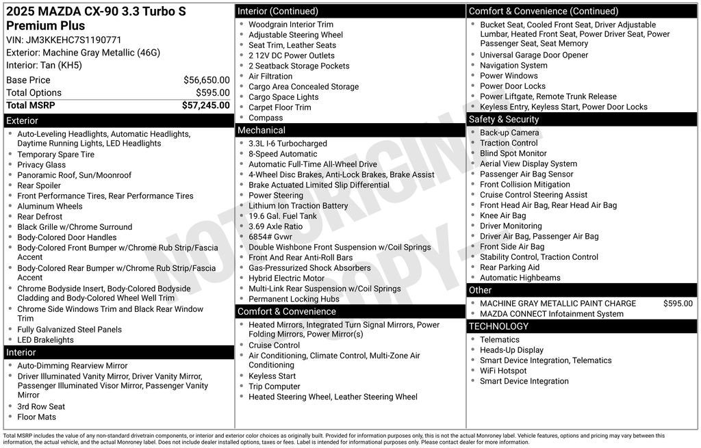 Certified 2025 MAZDA CX-90 3.3 Turbo S w/ Premium Plus image 4