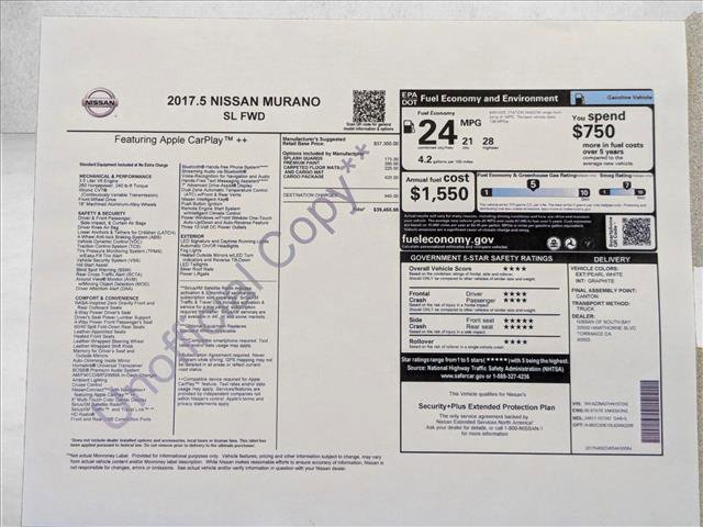 Used 2017 Nissan Murano SL w/ Cargo Package image 27