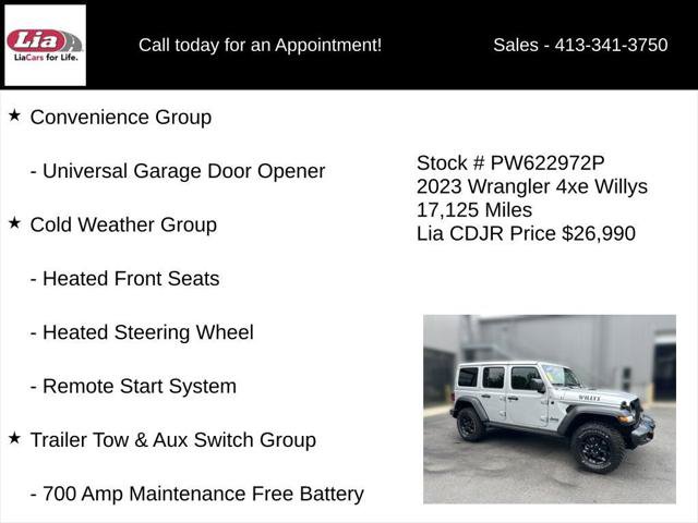 Certified 2023 Jeep Wrangler Unlimited w/ Cold Weather Group AWD/4WD image 16