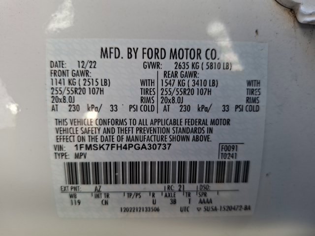 Certified 2023 Ford Explorer Limited w/ Limited Technology Package RWD image 39