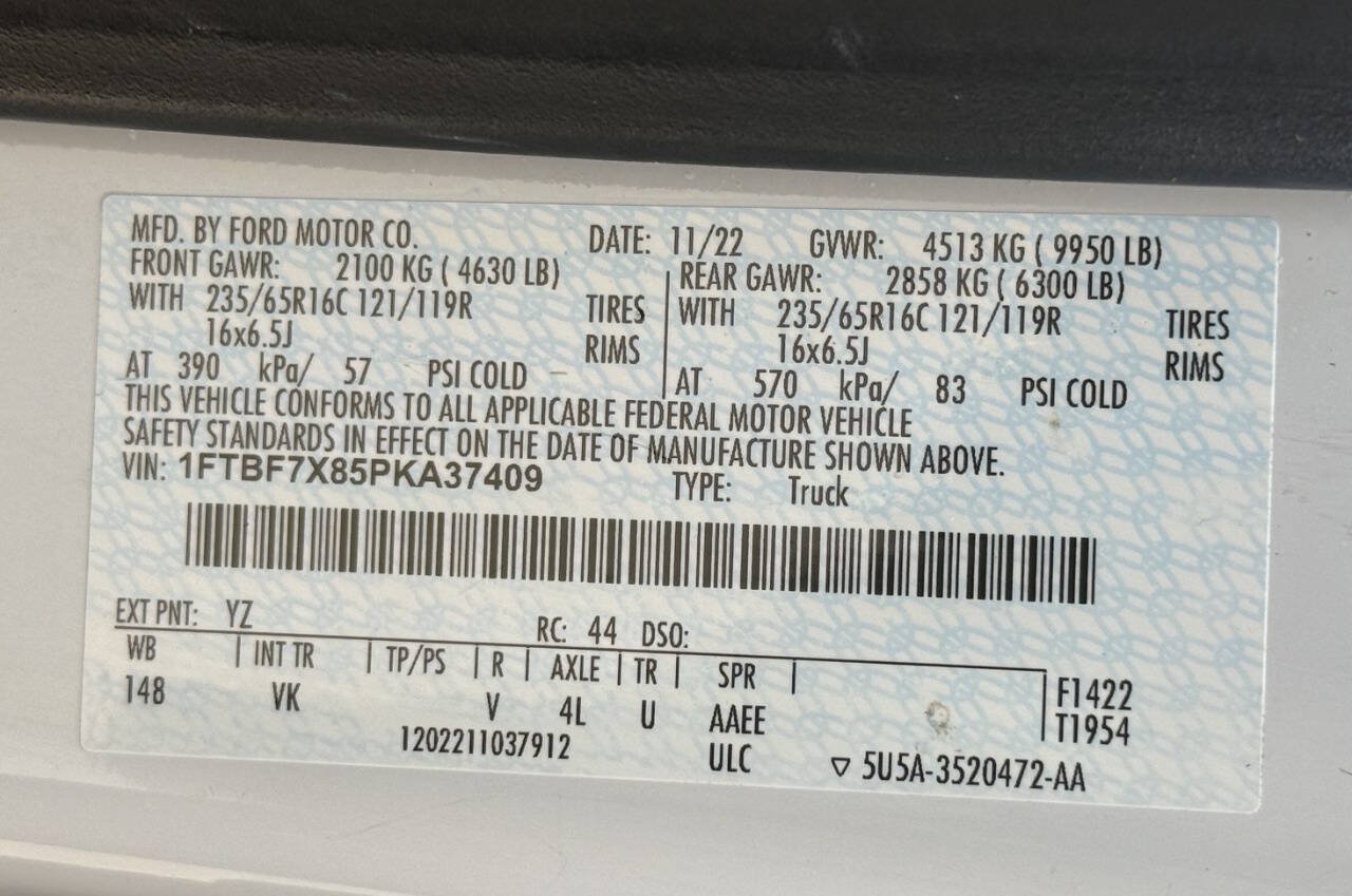 Used 2023 Ford Transit 350 148 High Roof Extended w/ Fleet Safety Package RWD image 33