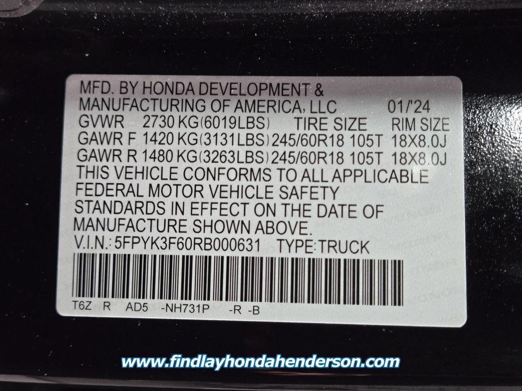Certified 2024 Honda Ridgeline TrailSport image 14