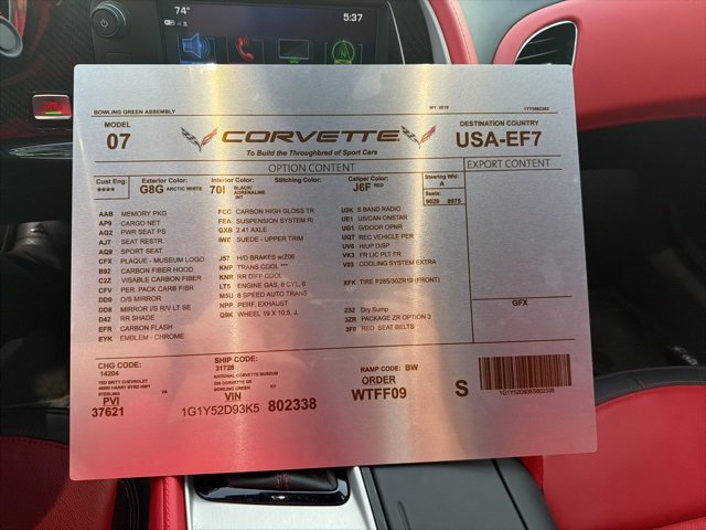 Used 2019 Chevrolet Corvette ZR1 image 16