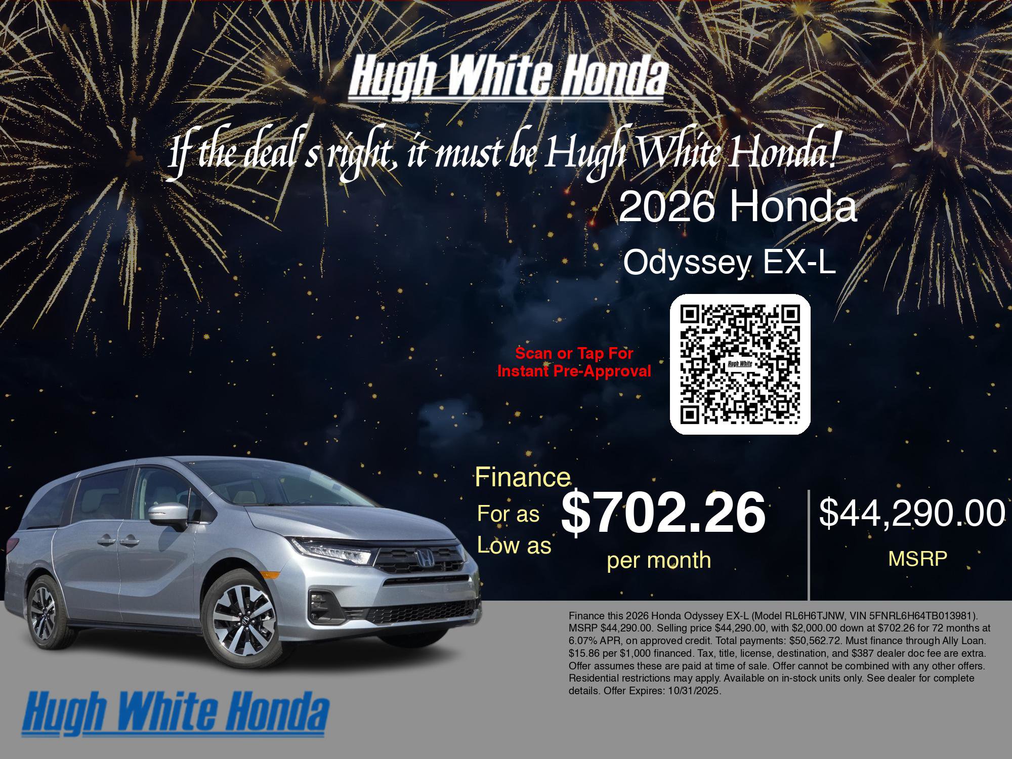 New 2026 Honda Odyssey EX-L image 7