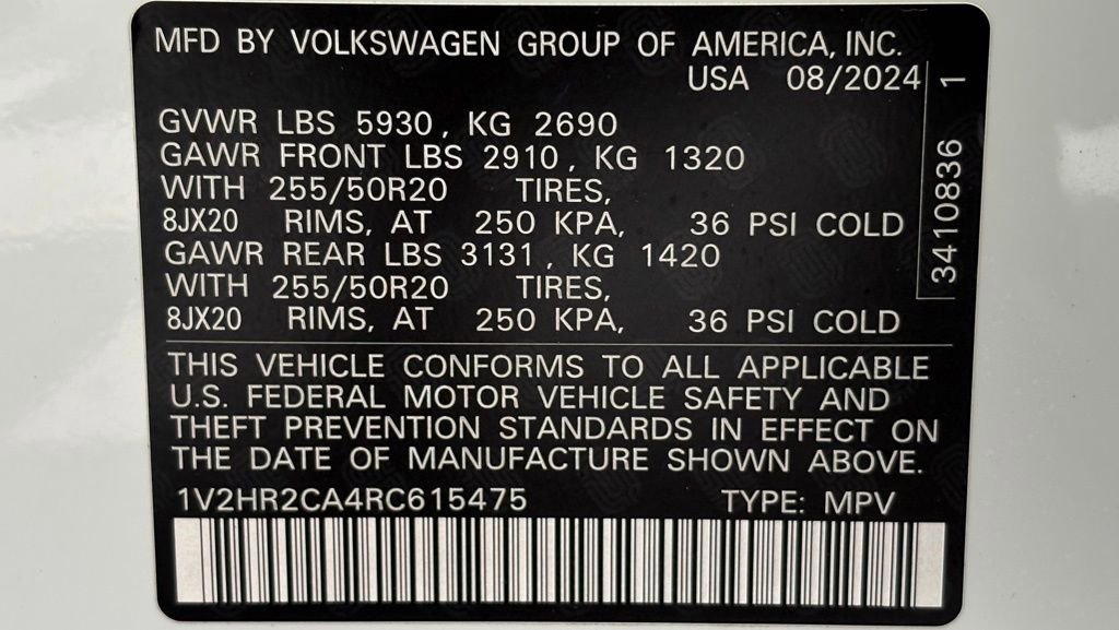 Used 2024 Volkswagen Atlas SE w/ Black Wheel Package image 46