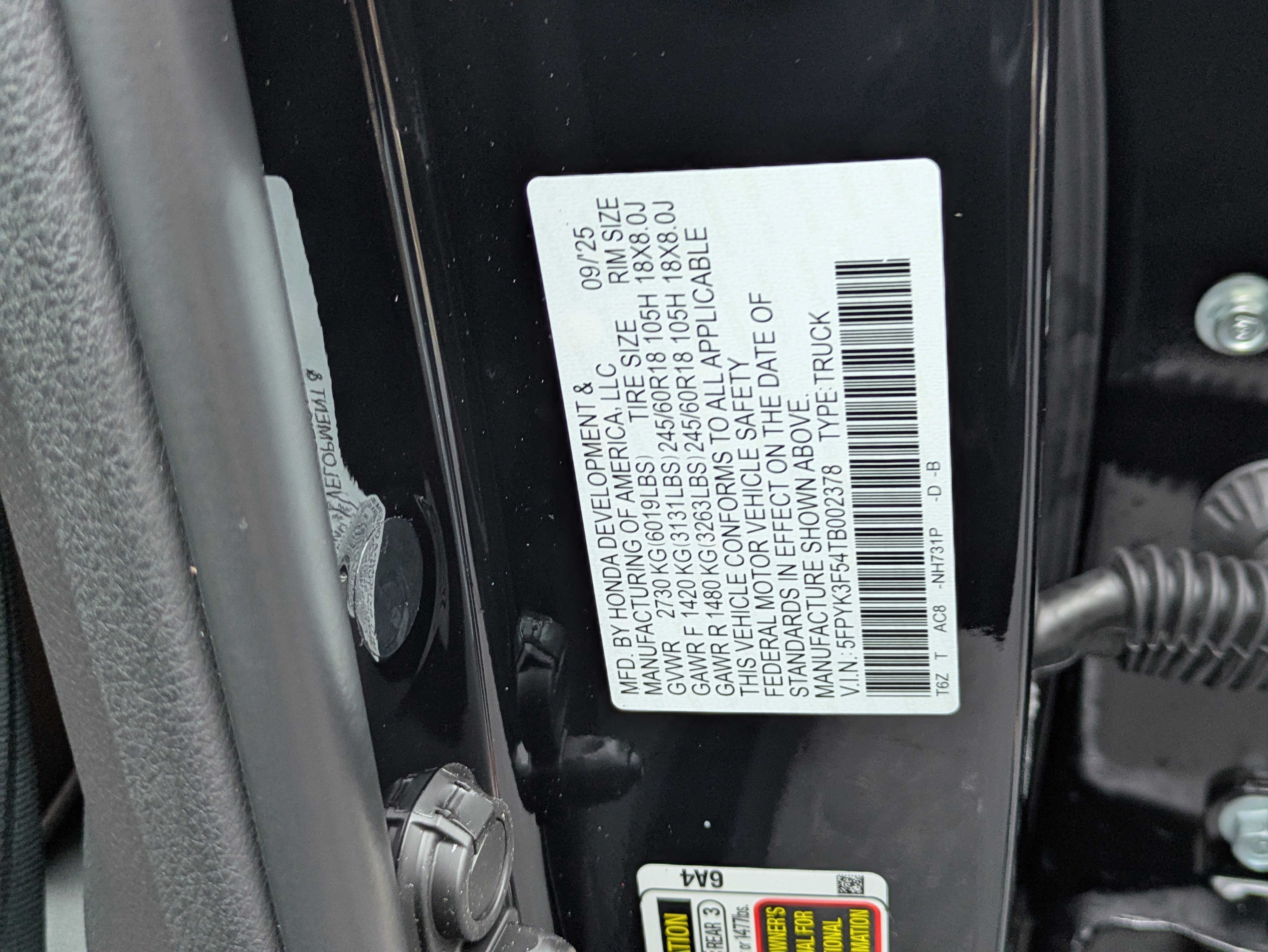 New 2026 Honda Ridgeline RTL image 35