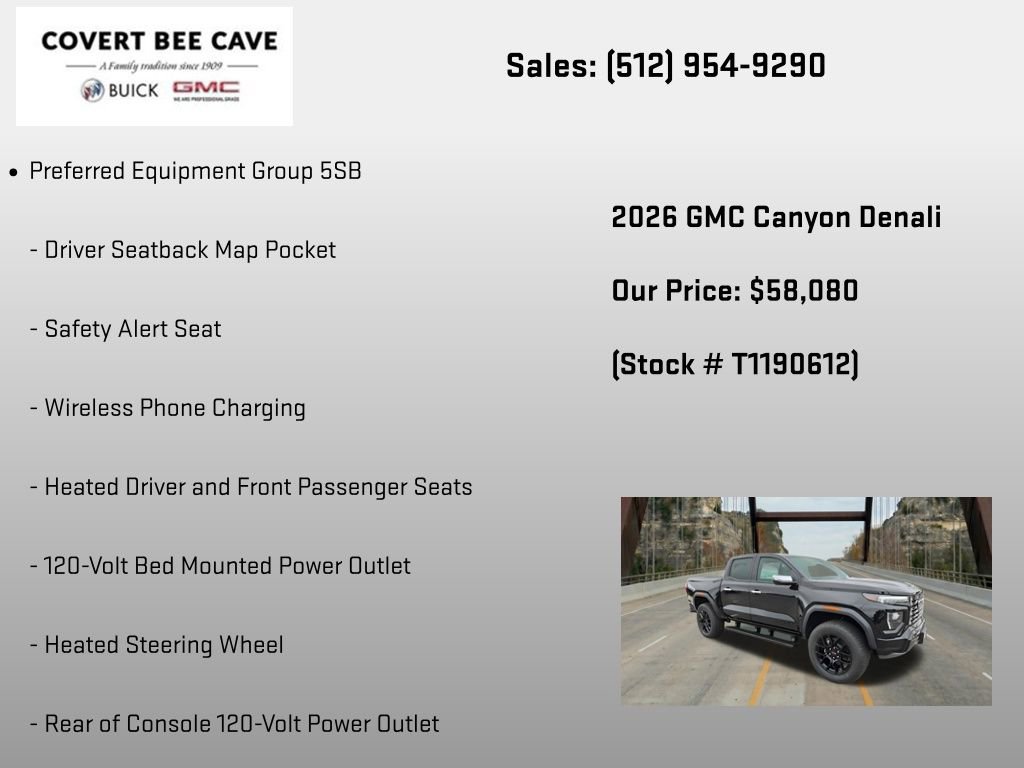 New 2026 GMC Canyon Denali w/ LPO, Denali Black Edition AWD/4WD image 18