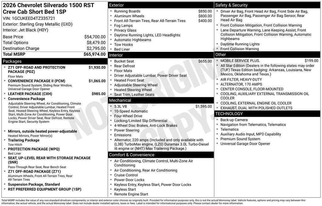 New 2026 Chevrolet Silverado 1500 RST image 20