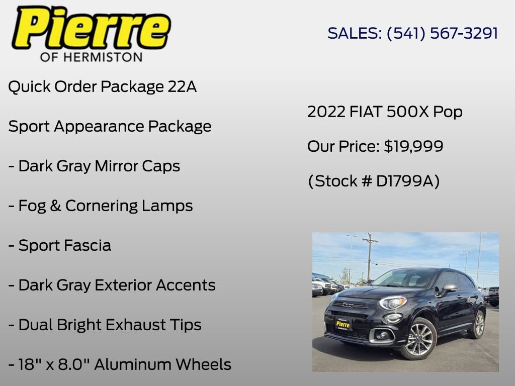 Used 2022 FIAT 500X Pop w/ Sport Appearance Package image 6