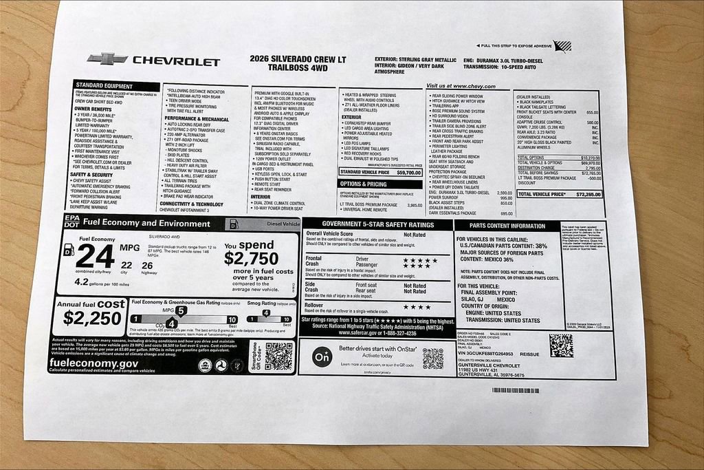 New 2026 Chevrolet Silverado 1500 LT Trail Boss w/ LT Trail Boss Premium Package image 14