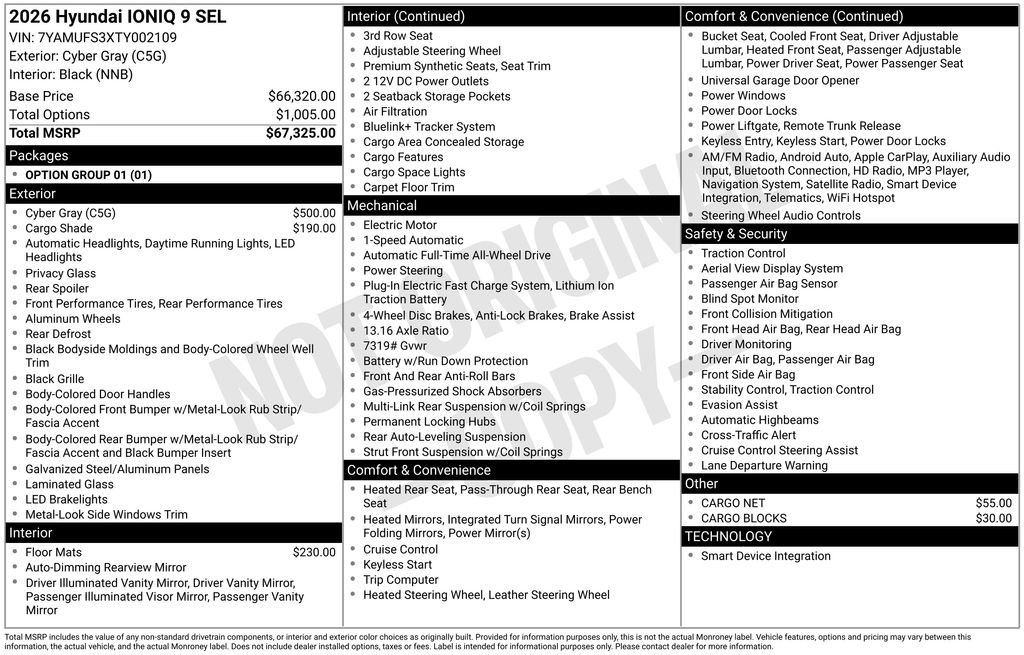 New 2026 Hyundai Ioniq 9 SEL image 40