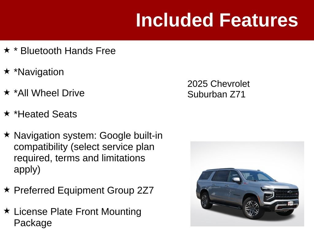 Used 2025 Chevrolet Suburban Z71 AWD/4WD image 3