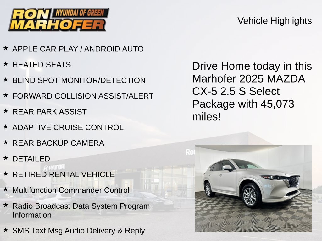Used 2025 MAZDA CX-5 AWD 2.5 S w/ Select Package image 14