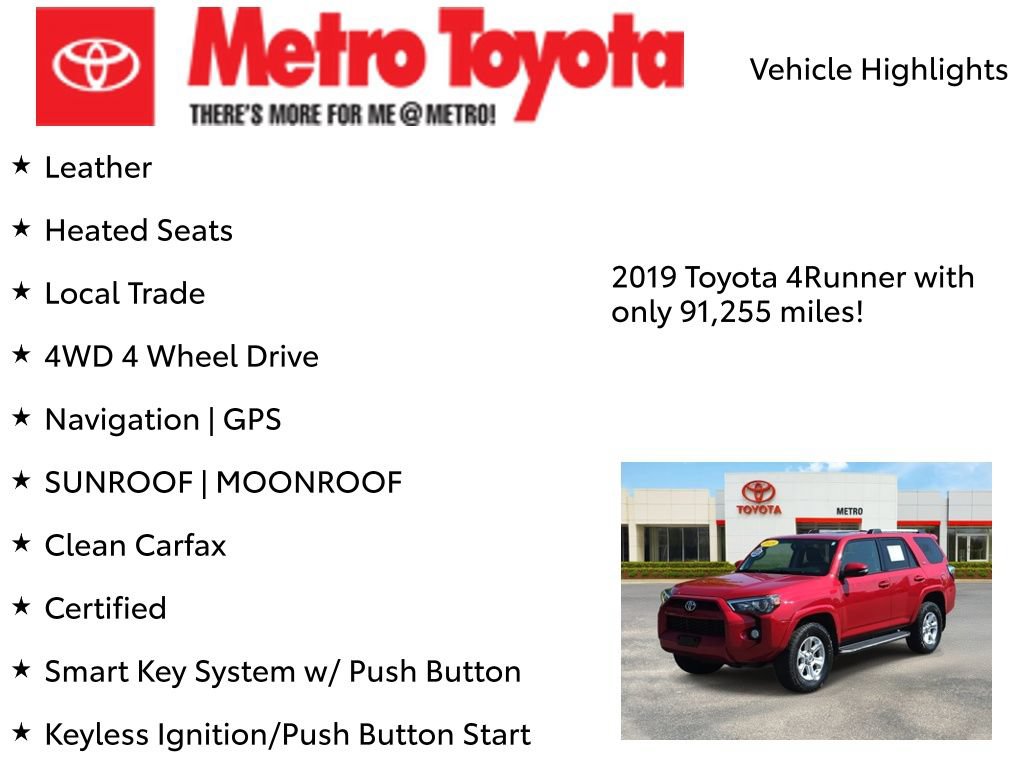 Certified 2019 Toyota 4Runner SR5 Premium AWD/4WD image 9