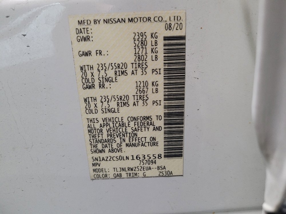 Used 2020 Nissan Murano SL w/ Moonroof Package image 33