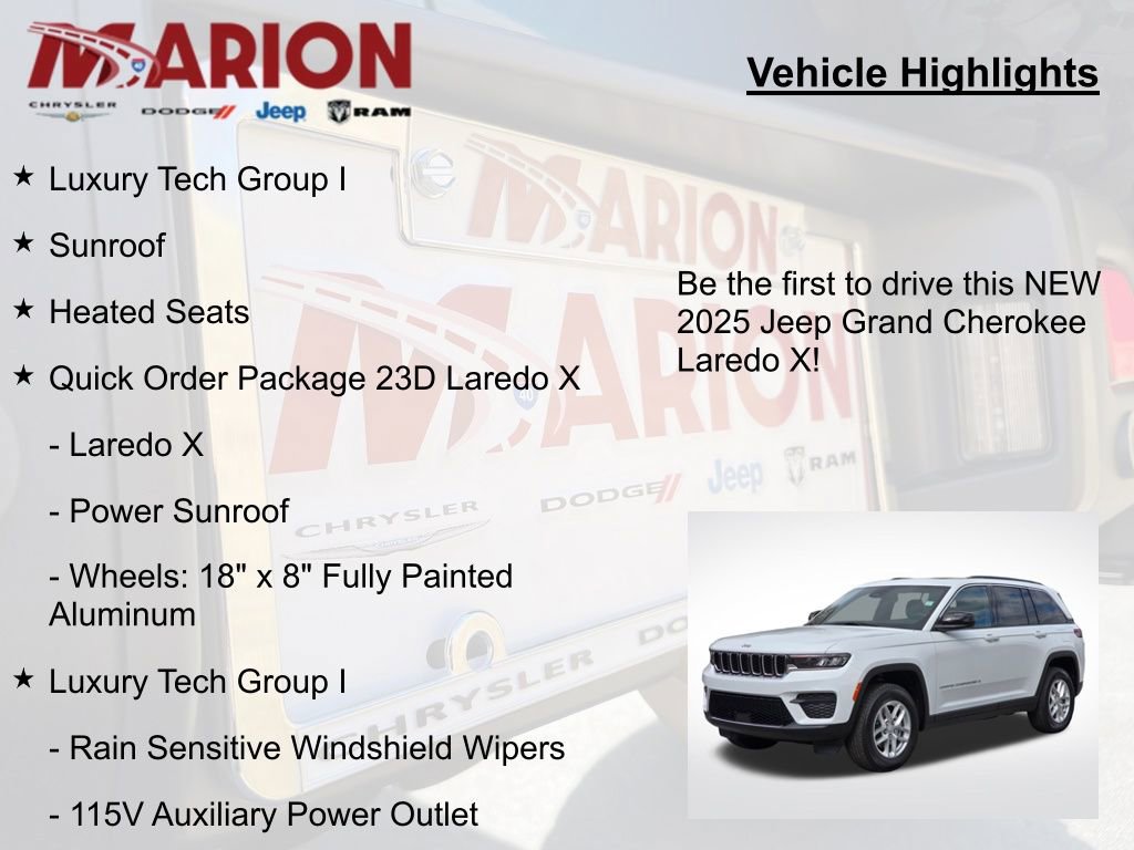 New 2025 Jeep Grand Cherokee Laredo X w/ Luxury Tech Group I image 5