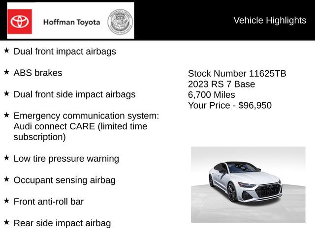 Used 2023 Audi RS 7 Sportback AWD/4WD image 30
