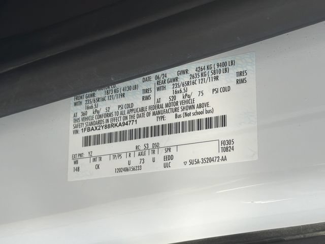 Certified 2024 Ford Transit 350 XL RWD image 30