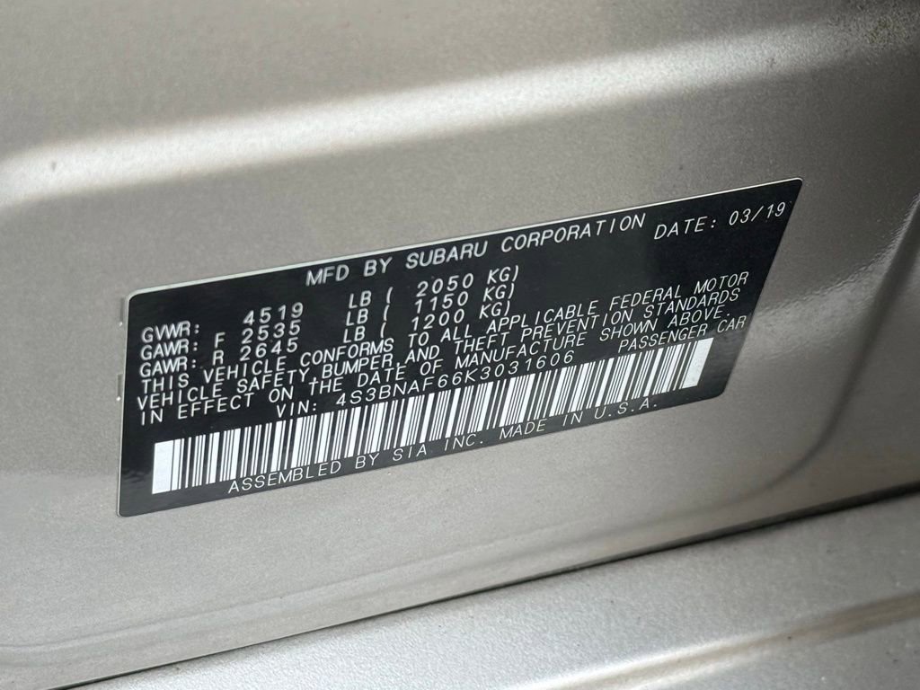 Used 2019 Subaru Legacy 2.5i Premium image 35