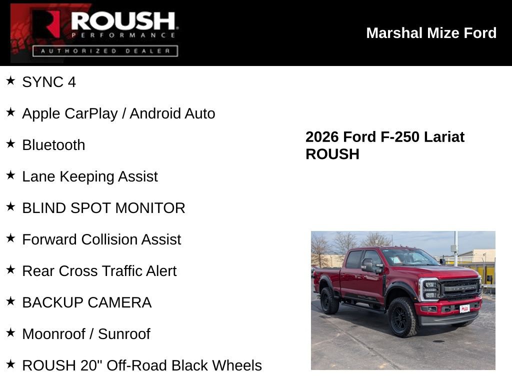 New 2026 Ford F250 Lariat w/ Black Appearance Package AWD/4WD image 2