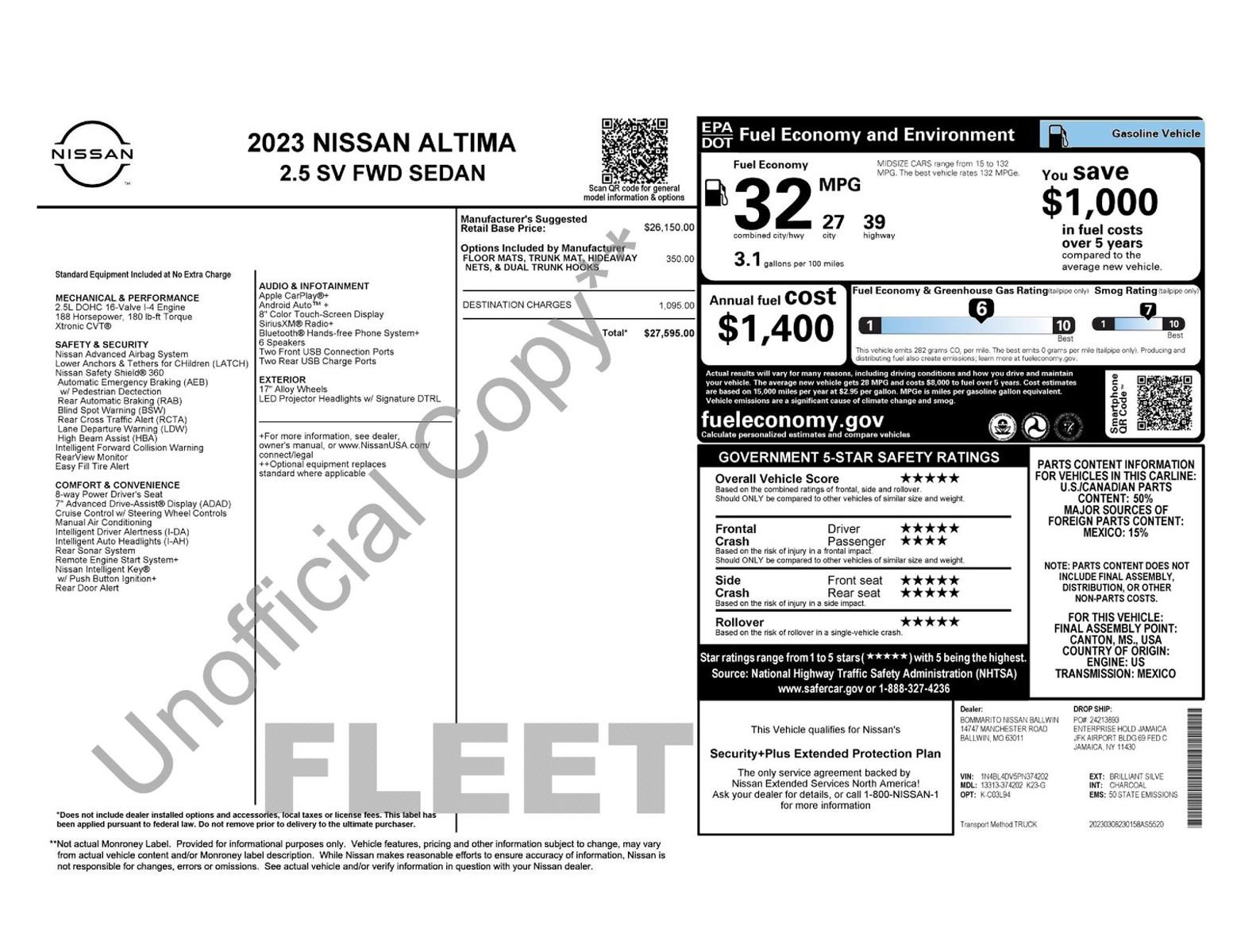 Used 2023 Nissan Altima 2.5 SV image 30