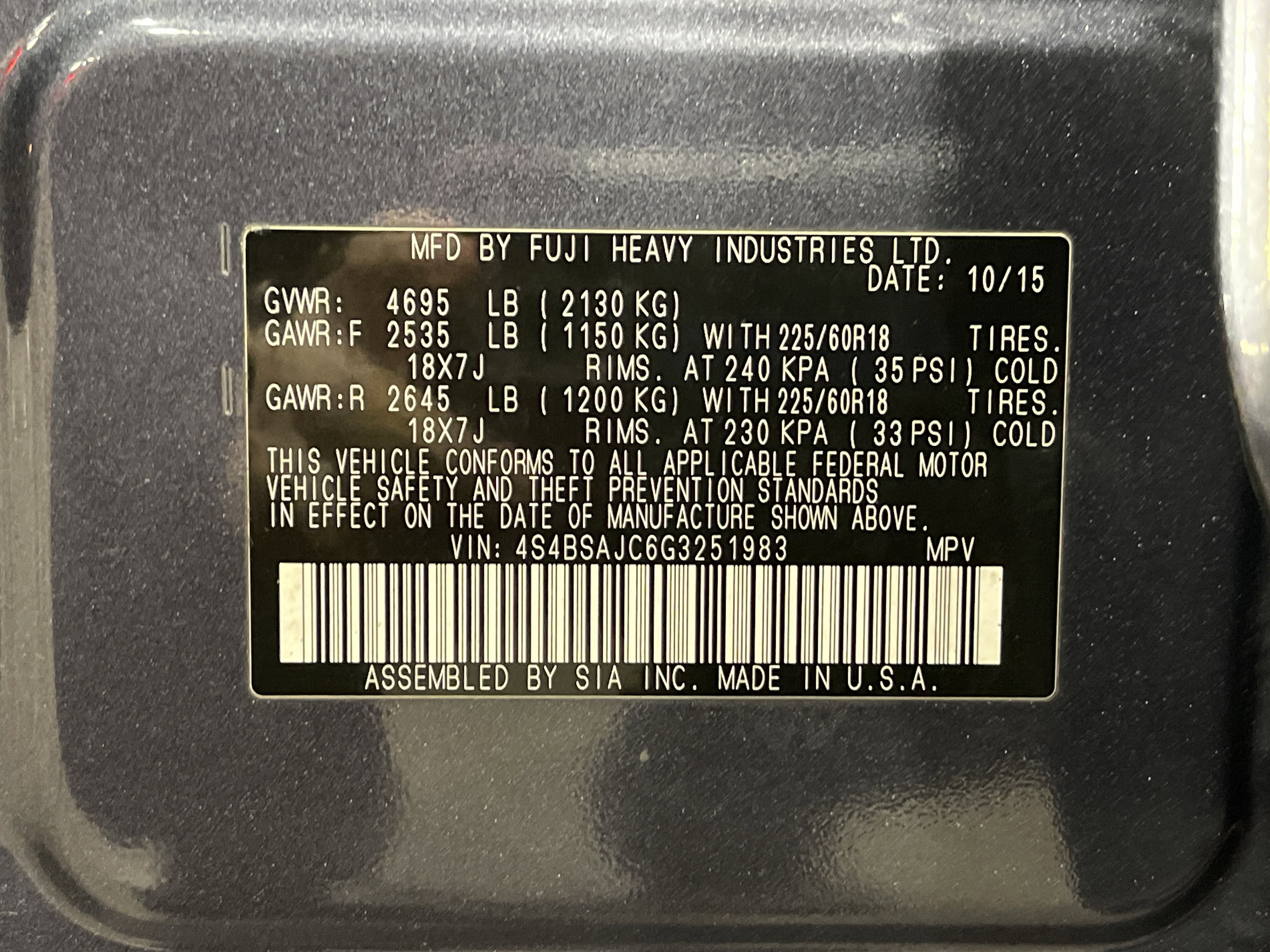 Used 2016 Subaru Outback 2.5i Limited w/ Protection Package #1 image 26