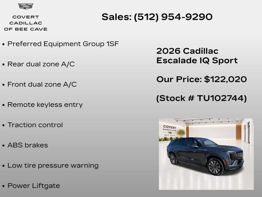 New 2026 Cadillac Escalade IQ Sport 1 AWD/4WD image 7