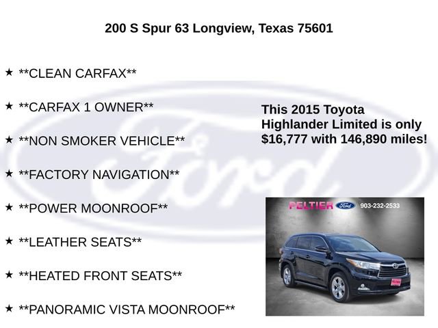 Used 2015 Toyota Highlander Limited image 5