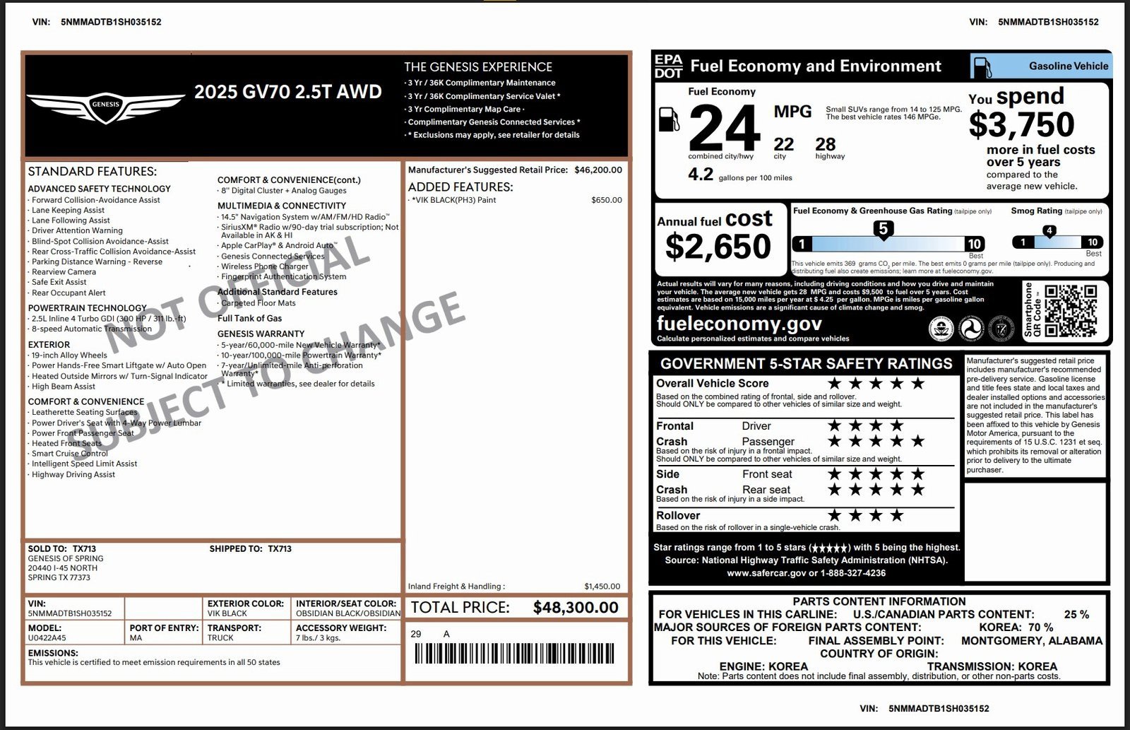 Certified 2025 Genesis GV70 2.5T image 3