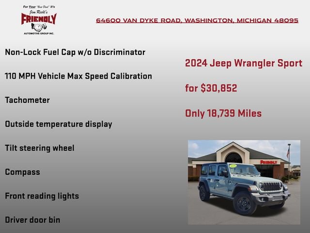 Used 2024 Jeep Wrangler Unlimited Sport AWD/4WD image 25