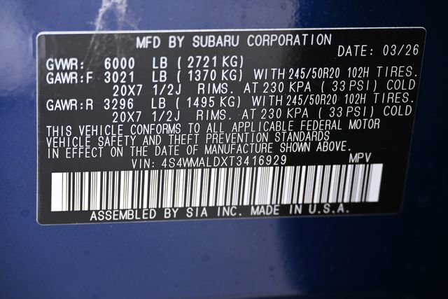 New 2026 Subaru Ascent Bronze Edition AWD/4WD image 23