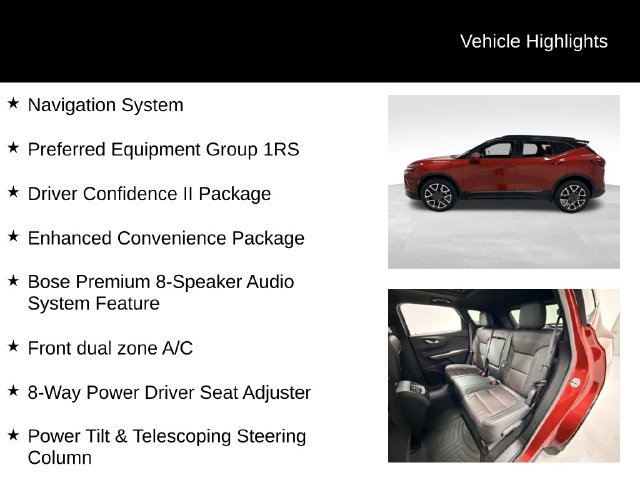 Certified 2024 Chevrolet Blazer RS w/ Driver Confidence II Package AWD/4WD image 27