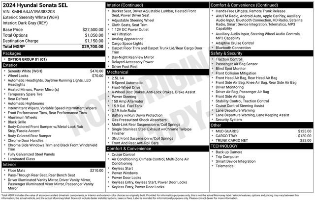Certified 2024 Hyundai Sonata SEL FWD image 24