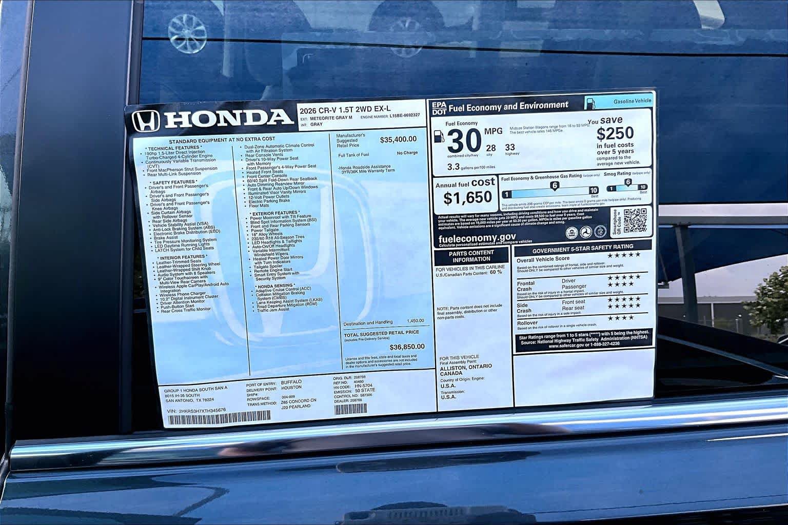New 2026 Honda CR-V EX-L image 19