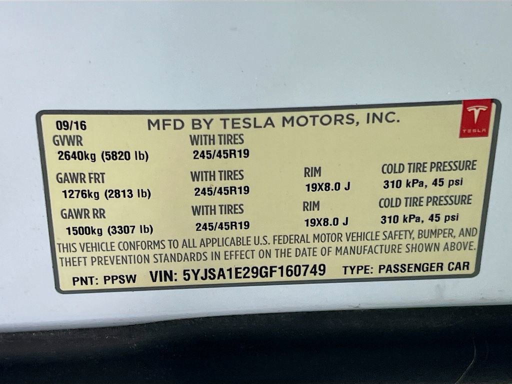 Used 2016 Tesla Model S 90D AWD/4WD image 12