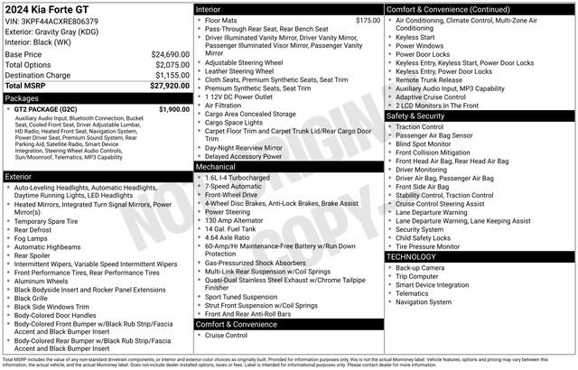 Used 2024 Kia Forte GT w/ GT2 Package FWD image 21