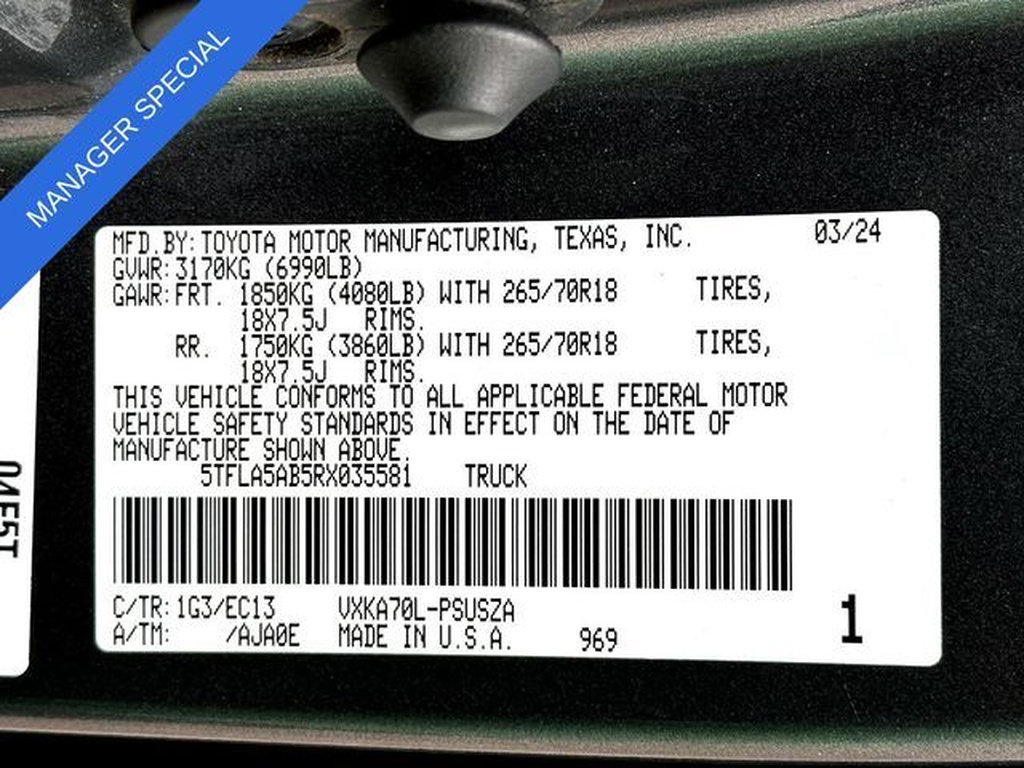 Used 2024 Toyota Tundra SR5 w/ TRD Off-Road Premium Package RWD image 32