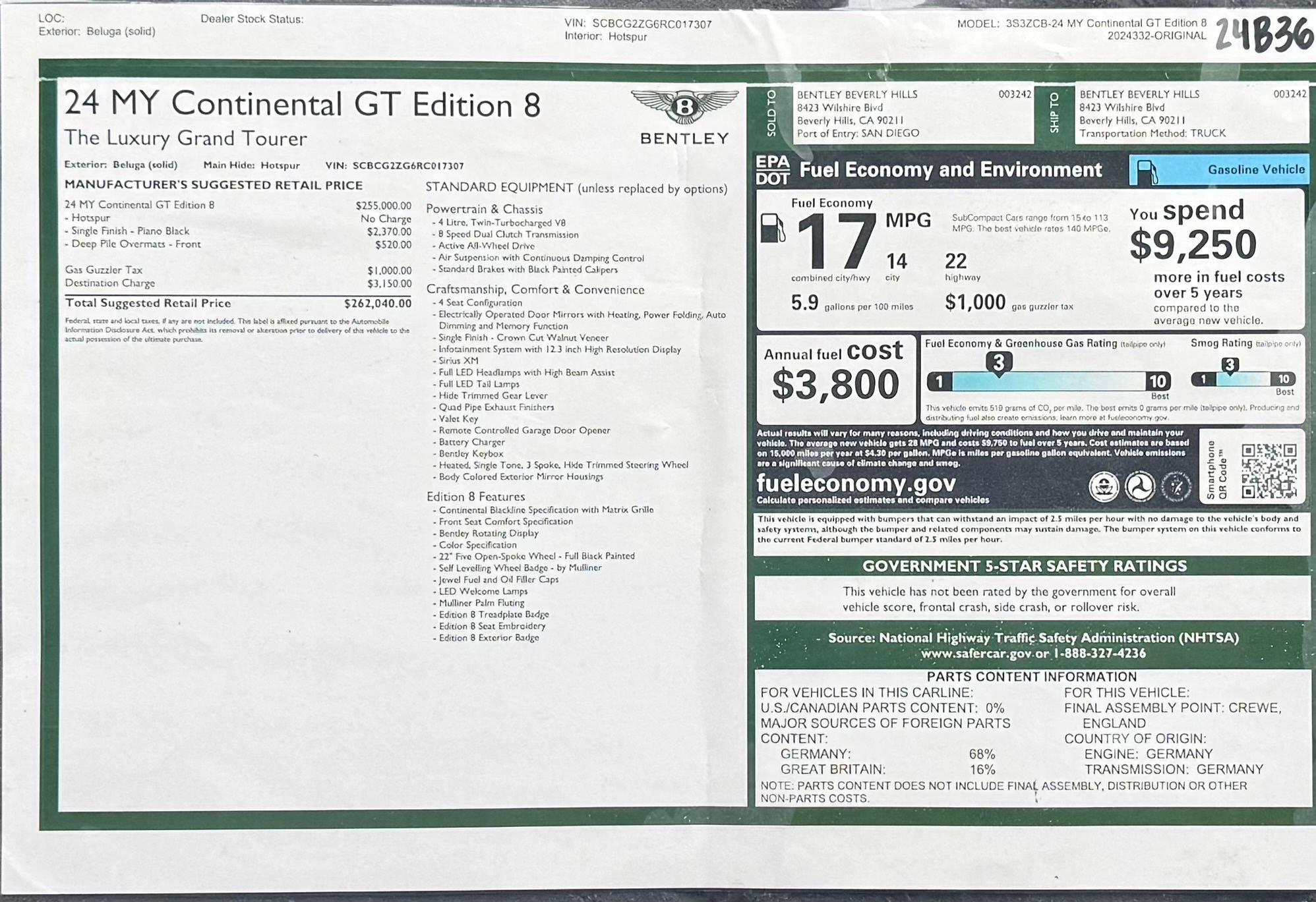 Certified 2024 Bentley Continental GT AWD/4WD image 21