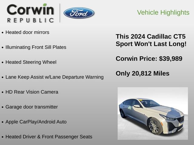 Used 2024 Cadillac CT5 Sport w/ Parking Package image 18