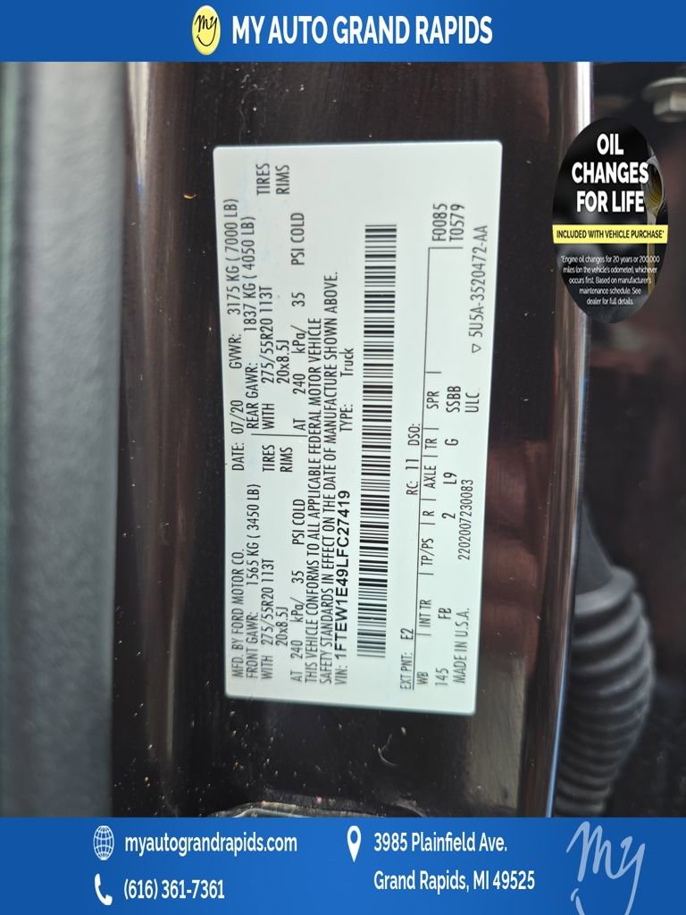 Used 2020 Ford F150 XLT w/ Equipment Group 302A Luxury image 35