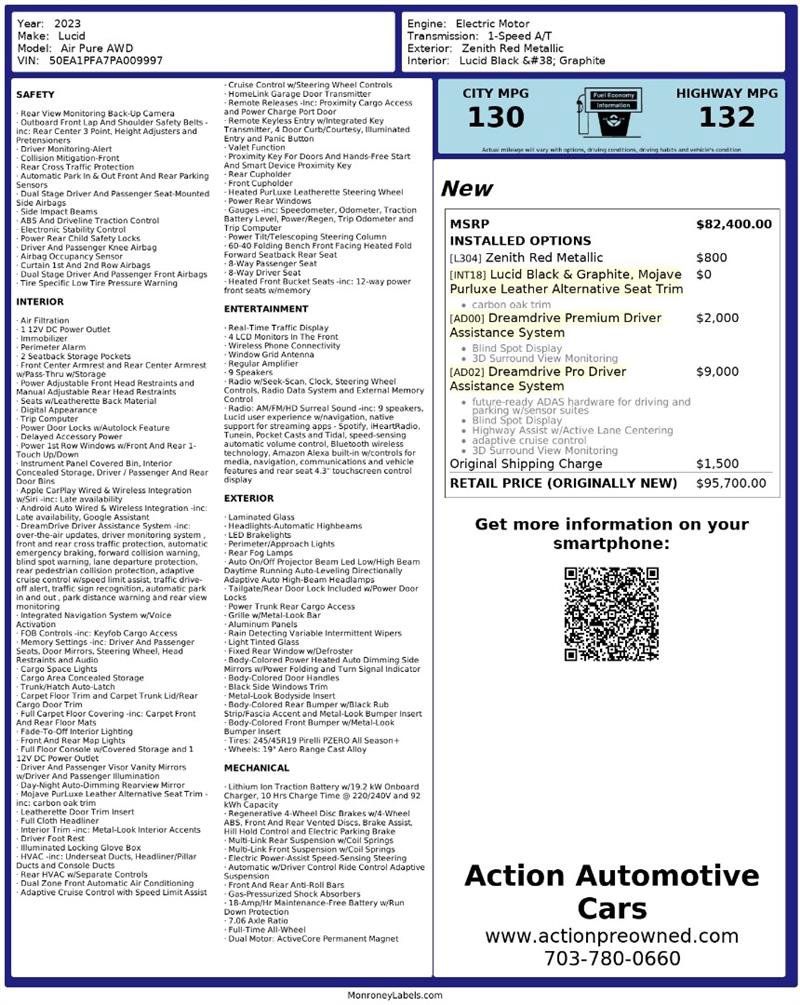 Used 2023 Lucid Air Pure image 2