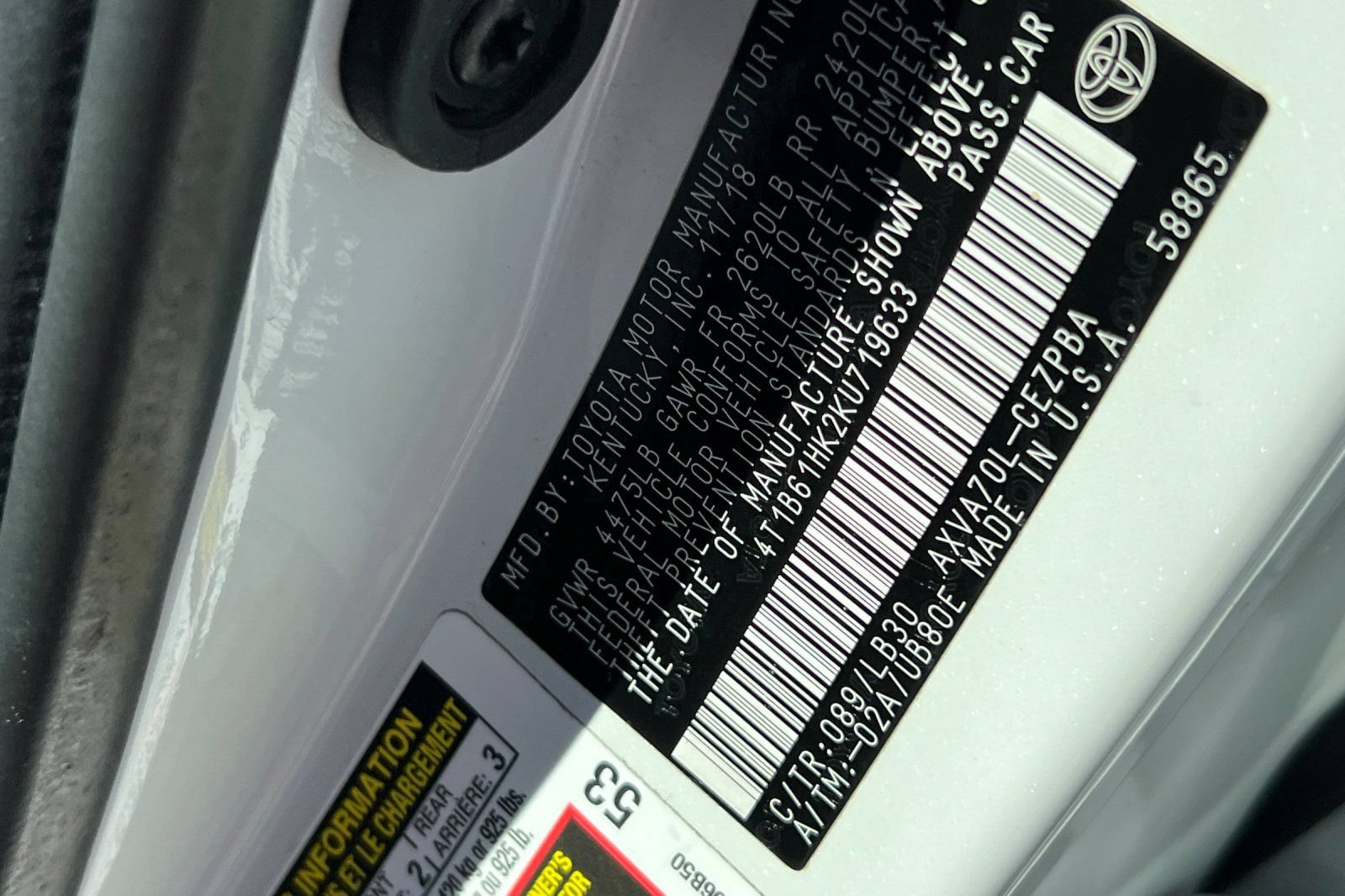Certified 2019 Toyota Camry XSE FWD image 35
