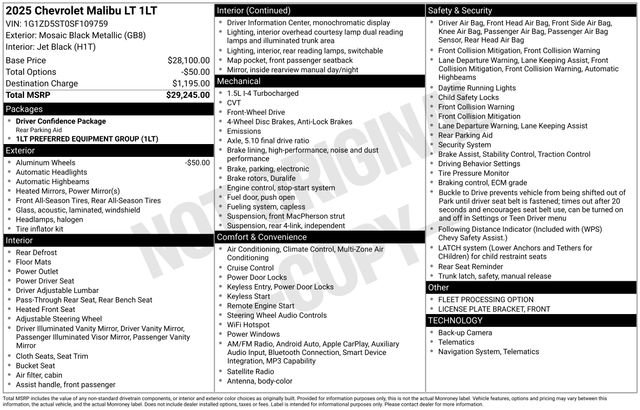 Certified 2025 Chevrolet Malibu LT FWD image 5