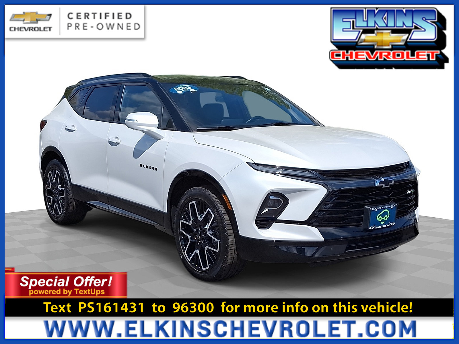 Certified 2023 Chevrolet Blazer RS w/ Driver Confidence II Package FWD image 1