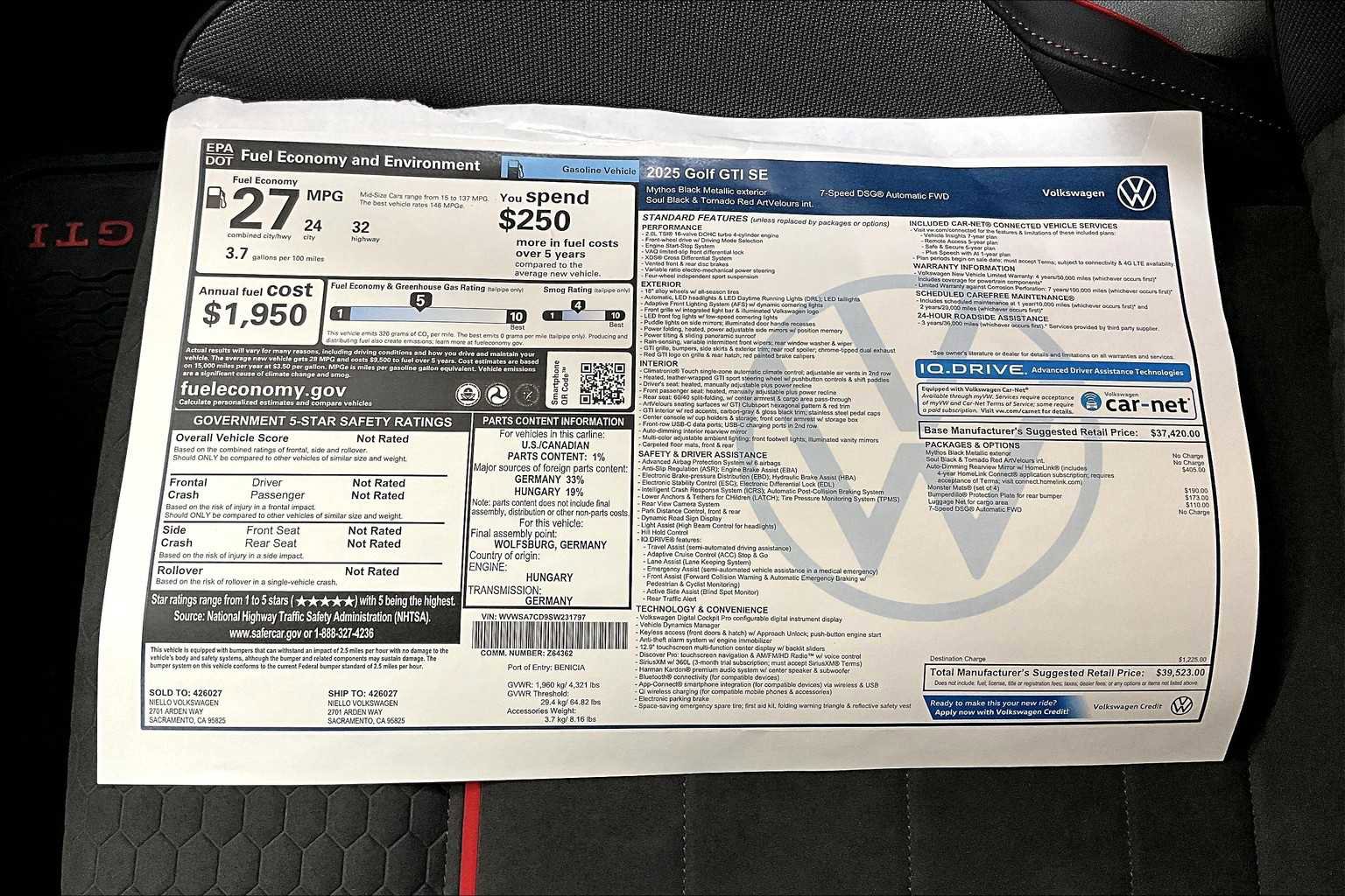 New 2025 Volkswagen GTI SE image 35