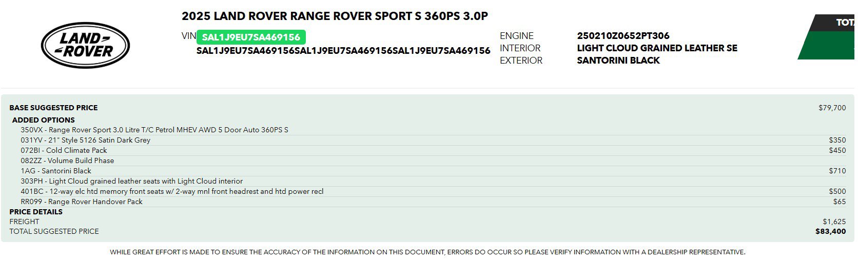 Used 2025 Land Rover Range Rover Sport AWD/4WD image 2