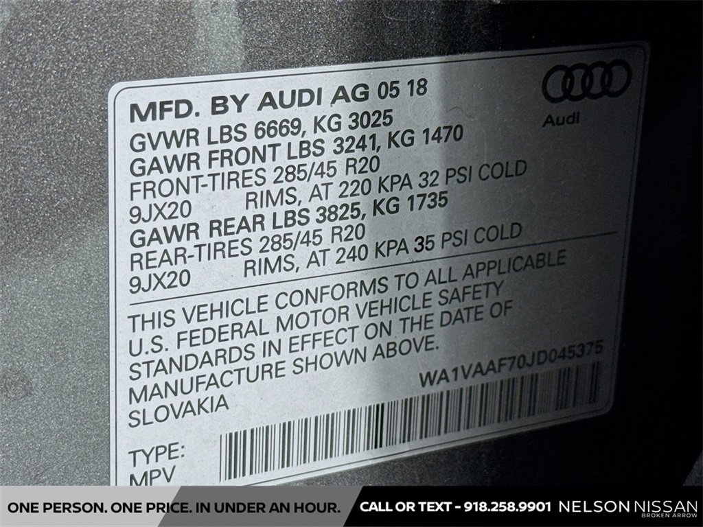 Used 2018 Audi Q7 3.0T Prestige image 34